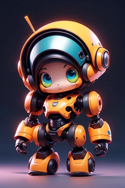 A curious cute little robot