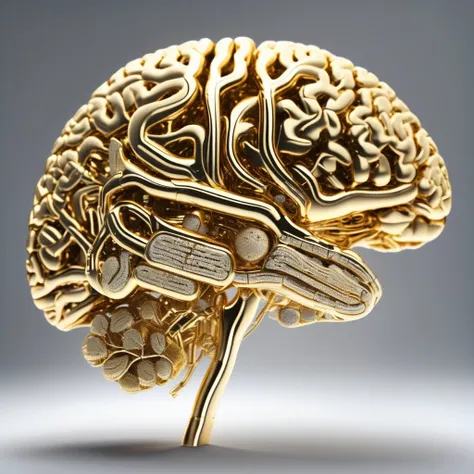 golden human brain timeart