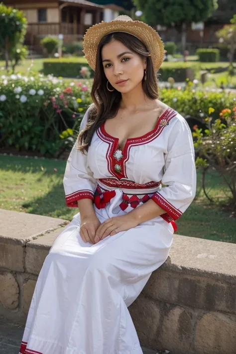 Beautiful woman, 25 years, Chile 🇨🇱, latina white ethnicity, dressed in traditional clothing 