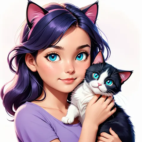 Girl with Cat