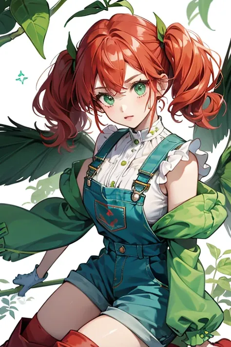 Tomato has emerald eyes and short light red hair worn in puffy, slightly curled pigtails with a green stem on the top of her head. Her wings are pale blue.

Tomato wears a white shirt with a green leafy collar under puffy pair of tomato-colored overalls wi...