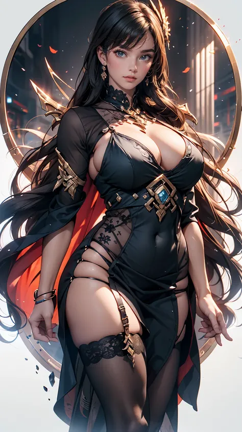 Beautiful abstract t-shirt design, Topics on pixiv, Anime Photorealistic Style, High Quality Vectors, Beautiful busty Shogun Raiden in revealing lingerie, Genshin Impact, Final Fantasy, Large tears, Curvaceous but slender, Dynamic pose, Diablo style isomet...