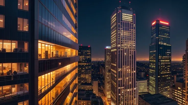 buildings at night