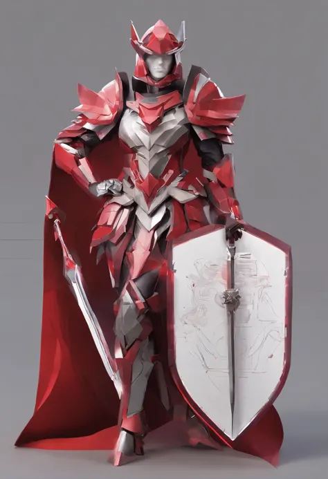 World Style，Armor Girl，Crystal material（3D Rendering Armor，refractive index：1.76 - 1.78，Albedo：0.03 - 0.05，ambient Light：Between 20-50，color：Dark Red, Medium saturation，Type of Light：ambient Light：1.2，Light source color：北極Light，Light源强度：Between 1 and 2，Lig...