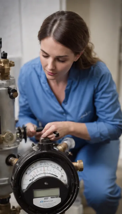 Preparing the water meter for validation Our specialists, Sexy Female Metrologists, Diagnostics and maintenance of the water meter before starting calibration. This allows you to make sure that it is effective and ready for the event