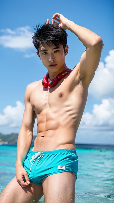 male　Age 24 swimwear hawaii lifesaver