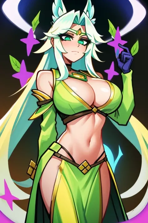 Busty druid girl in exotic clothing 