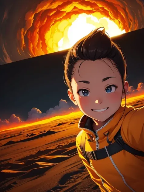 Selfie in front of a nuclear explosion 