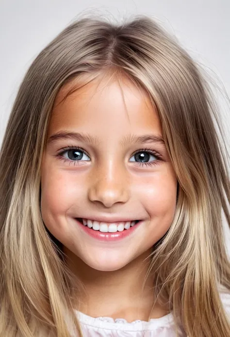 8 year old German girl smiling, foto estilo Instagram pelo rubio largo, cuerpo completo sonriendo a la camara