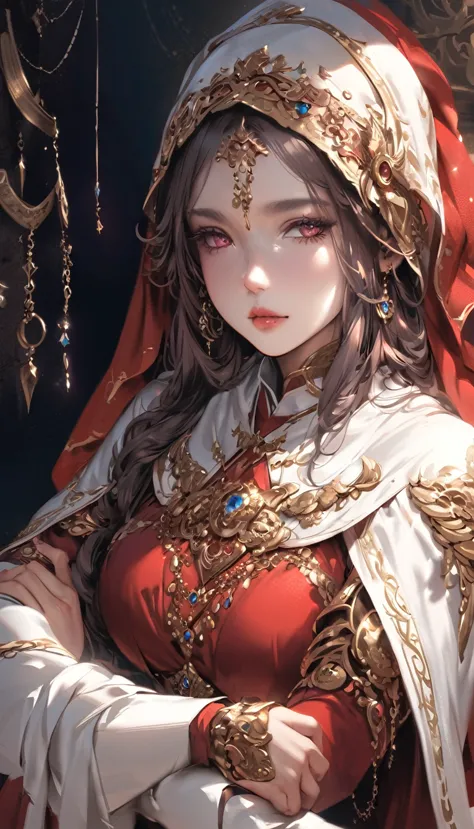 a colossal breasted woman with beautiful silver twin tails,extremely detailed face and eyes, beautiful detailed lips, longeyelashes, wearing a priests outfit, (best quality,4k,8k,highres,masterpiece:1.2),ultra-detailed,(realistic,photorealistic,photo-reali...