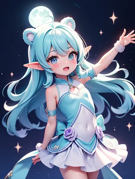 「Sunlight Orange」「Mint Crystal」「Obsidian Elf」「Purple moonlight」「Crimson Phantom」「Magic blue bear」（（Number of people: 7 people））

straight hair、pupils sparkling（Skin brightening）
high quality、8K ，最high quality，Sexy pose，（（Cheerleading girls，Number of people...