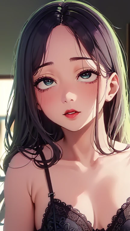 (Top quality masterpiece:1.2) Delicate illustrations, Very detailed, /Beautiful Japanese Women、1 person,Very cute and slim、Great style 、((8k images、super high quality))、Very delicate face, beautifule forehead、Shout、Bright red lipstick,very cute、Kind eyes,(...