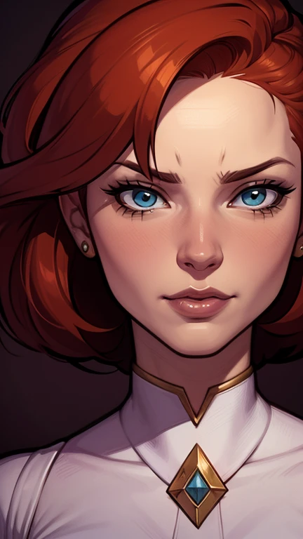 um close up de um desenho animado de uma mulher com cabelo , digite germe and rossdraws, lois van baarle e rossdraws, digite ger...