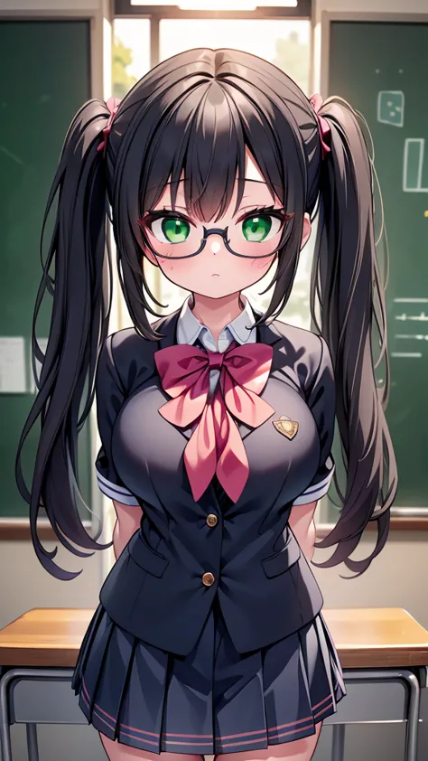 highest quality,wonderful,finely,extremely detailed cg unity 8k wallpaper,1 girl, large breasts,(school uniform:1.3), watching t...