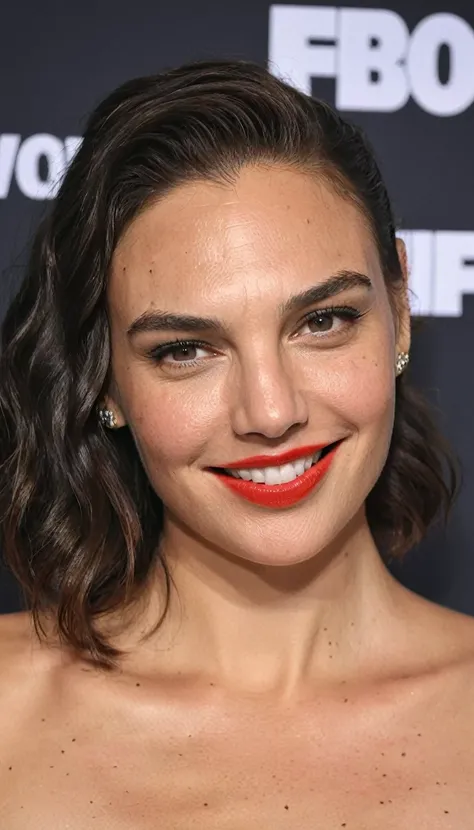 [ (( high quality paparazzi  erotic  full body shot of ( Gal Gadot  × Lauren Cohan  , female , woman, mother,lady,hollywood actress ,celebrity , she is a sexy  housewife ) ] ((( extremely wet, seductive face, sensual , seductive smile ,  muscular feminine ...