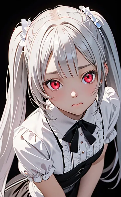 (Photorealistic:1.4)、asuna,(masterpiece、lens flare:1.5、spot light:1.2、Exquisite beautiful eyeonochrome:1.5,portlate、)(looking up at viewer),(from above)
、Cute Face、 3D Face、(pearl white hair:1.5、Straight Hair)、(twintails),(1 Girl)、(Red eyes:1.2)、(cowboy sh...