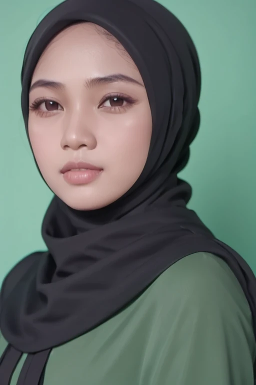 indonesian woman wearing a hijab, of javanese and sundanese descent