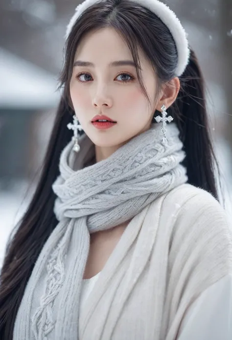 masterpiece, best quality, Ultra Detailed, Delicate face, 1 Girl, Solitary, long_hair, Ponytail, Upper Body, (looking at the audience:1.5), Intricate details,8K,(Reality:1.4) Perfect face, Pretty Face, Perfect eyes, beautiful eyes, very long hair, silver h...