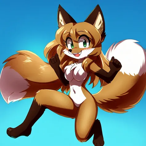 uploaded the e621, beautiful and detailed, woman (((female))) ((anthro)) Fox, (Averi, Fox girl), cinematic lighting, Fox, (anthro, fluffy fur), 1girl, anthro fox girl, body fur, curvy, sexy, nice, cute, hot, comfortable anime-style cartoon-style, digital d...