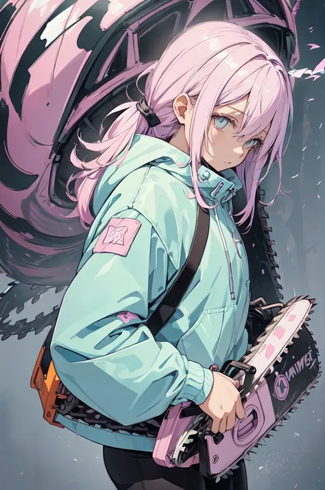 (cute illustration:1.5),(pastel colour:1.5),(cute,cute,sweet:1.2),(Watercolor:1.1),
One Girl,alone,
Oversized hooded jacket,
whole body,Open Stance,
break
(Glowing Chainsaw:1.3)
(In his hand he holds a huge chainsaw:1.6),
(巨大でcute武器 , 巨大でcute武器:1.3),

Brea...