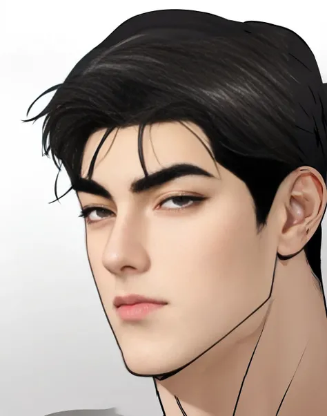 masterpiece, 1boy, young, handsome, black hair, undercut hair, perfect face, detailed eyes and face,black eyes, blazer, clean shaved, muscular, capturing a rural atmosphere, dynamic lighting, unreal engine 5