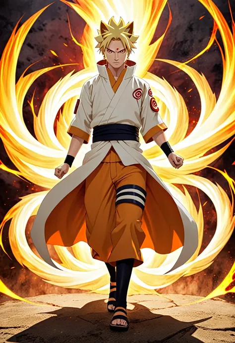 Naruto badass look ninetails chakra mode