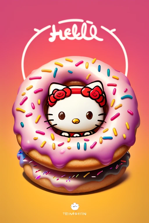 Eu quero uma (logo de marca da Hello Kitty), (tem ser fofa  e rosa) (e com um nome de donut bonito) 

