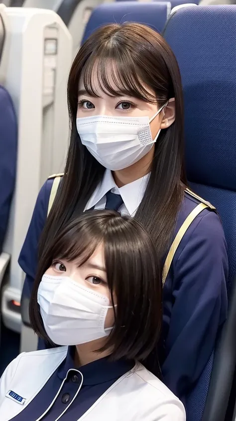 ＡＩBeauty、Cabin Attendant Prompt、ＣＡ、plane、uniform、Big Breasts、Face masks