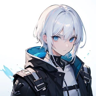 (((Best quality ,artwork ))) human Male white coolhair , (( Concept ART face )) , yelllow eyes