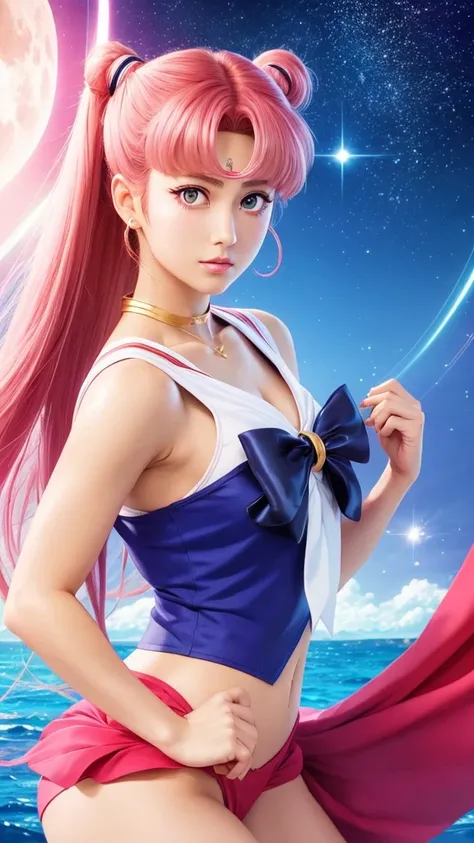 Sailor Moon, an anime made by Japan, upper body portrait 