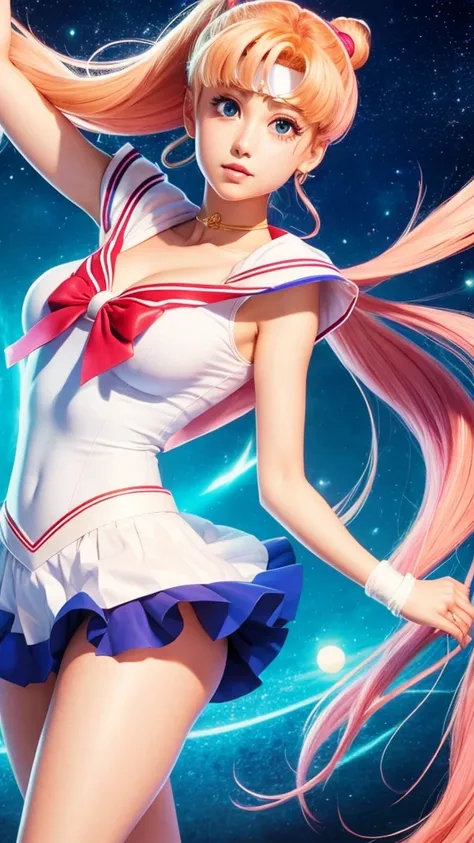 Sailor Moon, an anime made by Japan, upper body portrait 