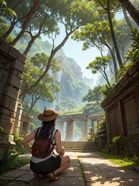 Ancient city in a tropical forest