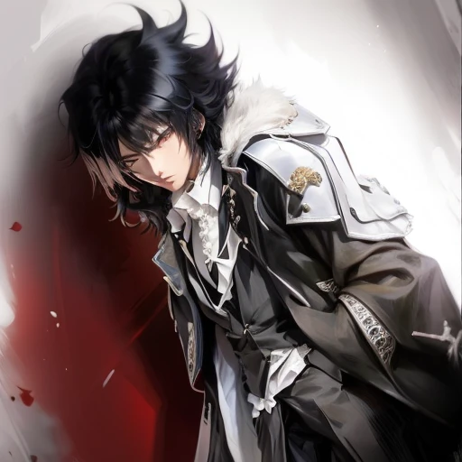 anime, anime, black hair, white eyes, black coat, black hair, black eyes, black hair, black hair, black hair, black hair, black, inspired by Yamagata Hiro, alucard, inspired by Kawabata Ryūshi, inspired by Okumura Masanobu, fanart, portrait gapmoe yandere ...