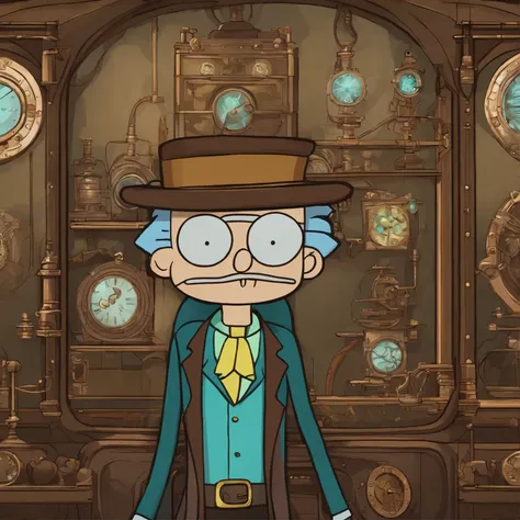 Rick and Morty get steampunk clothes