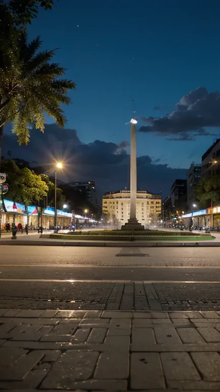 Image Praça da Liberdade Belo Horizonte in first person at 5:30 a.m. 