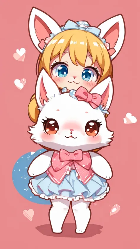 Cute bunny chibi girl furry kawaii Original very tender 