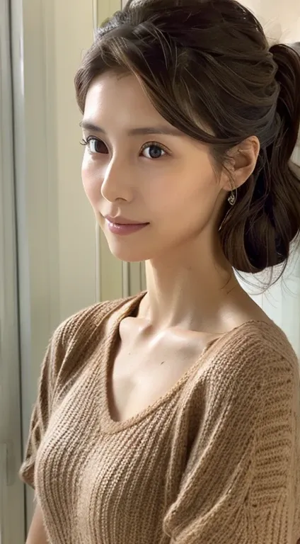 Selfie photo taken with a mobile phone、highest quality, Realistic, Perfect Human Anatomy, Very detailed, Very delicate and beautiful, Raw photo, Professional Lighting, Illumination, Depth of written boundary, Single focus, whole body, Skinny Japanese woman...