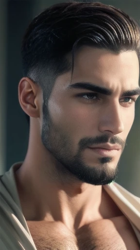 a beautiful Yaudi man with short hair, with 8k image, focus on the characters face