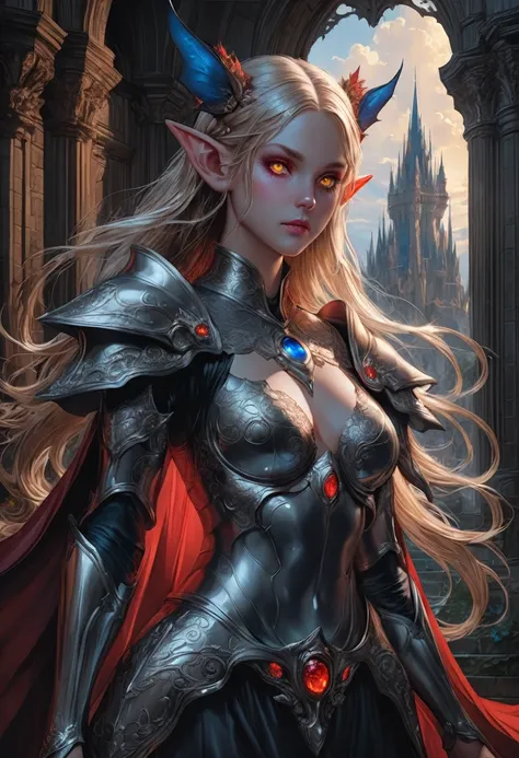 Elf, (long pointed ears:1.5), Artgerm, WLOP, Greg Rutkowski; Beautiful Elf, Detailed Pupils, Intricately Designed Flower Armor, Perfect Face, Photograph Taken on Nikon D750, Intricate, Elegant, Digital Illustration, Scenic, Hyper-Realistic, Hyper-Detailed,...