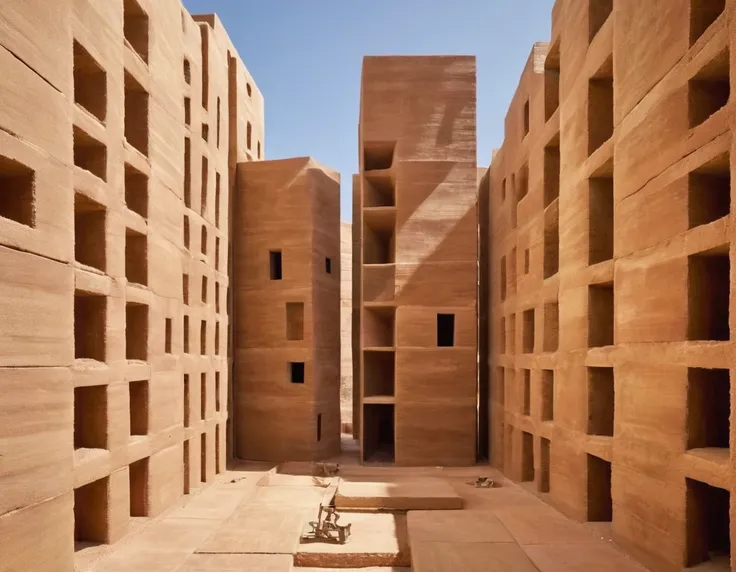 build a skyscraper out of rammed earth