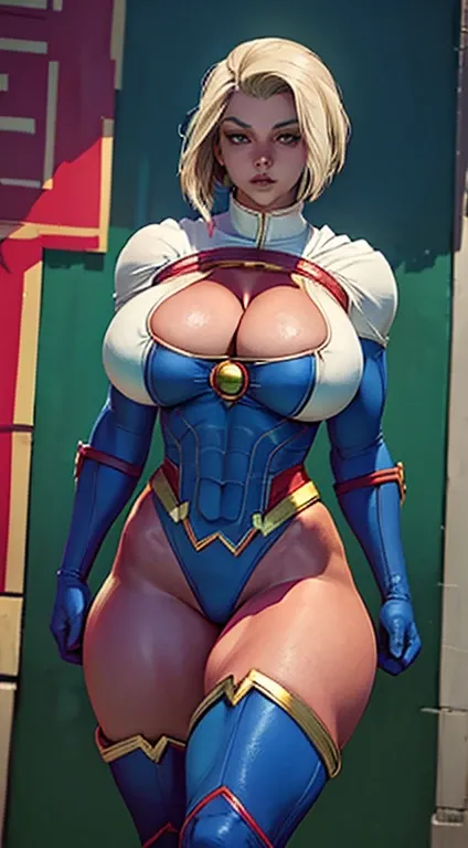 ((best quality)), ((artwork)), (detailed: 1.4), Beautiful woman,(obra de arte, melhor qualidade:1.2), 1 garota, Sozinho, powergirl, injustice2, (Alone), Realistic, ((artwork)), (best quality), (detailed), (1 girl), Big Breasts, sexy, Thick, below breasts