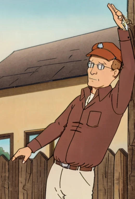 Hank Hill as a german aristocrat from the 1800s, 19th century, King of the Hill animation style