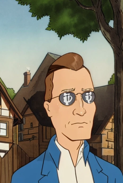 Hank Hill as a german aristocrat from the 1800s, 19th century, King of the Hill animation style