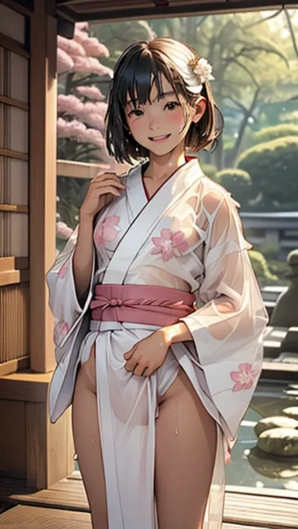 best quality,masterpiece,1girl,solo,(((NSFW))),(((9years old))),japanese girl,an extremely cute and beautiful girl,highly detailed beautiful face and eyes,petit,cute face,lovely face,baby face,shy smile,show teeth,black hair,medium short hair,Hairless puss...