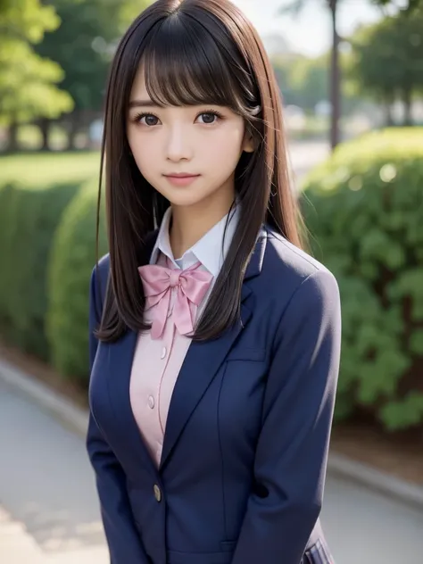 8K, highest quality, The real picture, Intricate details, Very detailed, Ultra-high resolution, Depth Field,(Realistic,Realistic:1.2),Tabletop , (Full Body Shot) , From the middle , 1 girl, eye_Chan, Very beautiful 17 year old girl, innocent big eyes,、Beau...