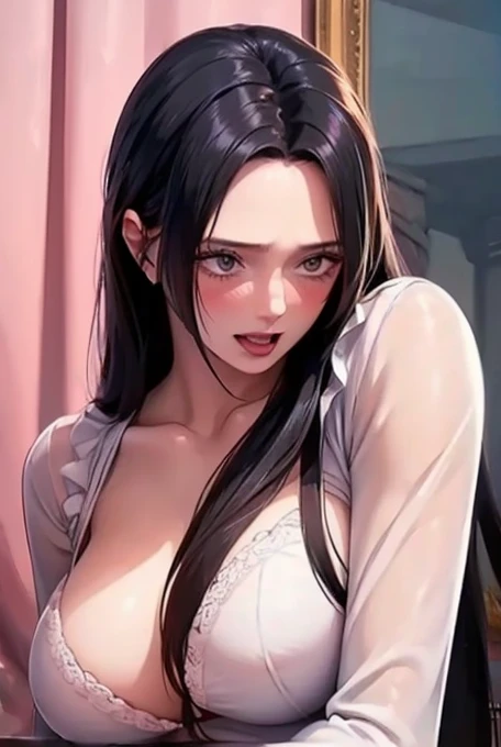 (((masterpiece))), (((best quality))), ((ultra-detailed)), (highly detailed CG illustration), Boa Hancock, , (masterpiece:1.5), Detailed Photo, Smiling, Sexy, (Best Quality: 1.4), (1girl), Beautiful Face, (Black Hair, long Hair: 1.3), Beautiful Hairstyle, ...