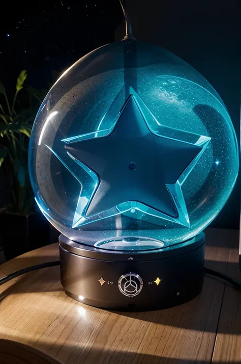 Star Shaped Night Lamp in a Spaceship Themed Box 