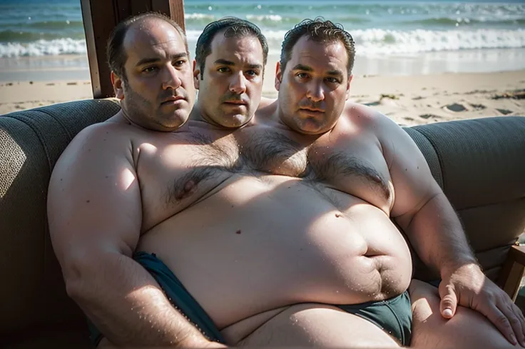 (((2heads))), solo, ((((james gandolfini)))), middle aged, male, short graying hair, (((obese, overweight, fat, chubby, heavy, dadbod))), ((speedo)), epic realistic, hdr, intricate, highly detailed, (depth of field:1.4), faded, (neutral colors:1.2), (hdr:1...