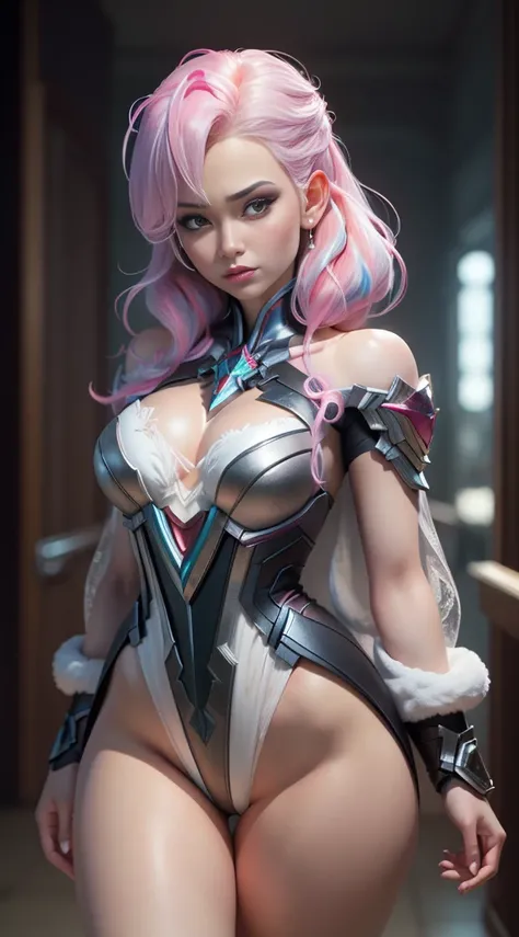 (optimus prime-Elsa frozen Disney  mezclando modelos .) (ultra FUSION of white and pink hair) Highly detailed CG unity 8k wallpaper, style shot, complex, high detail, dramatic, highest quality movie still image, very detailed, masterpiece, best quality, ch...