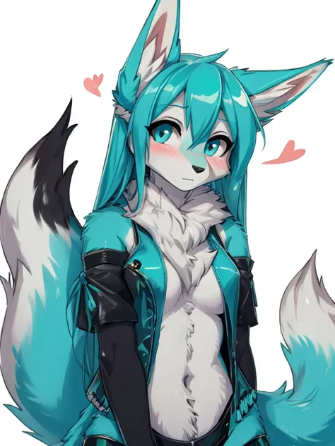 Miku Hatsune,alta definicion, orejas de kitsune, shy girl